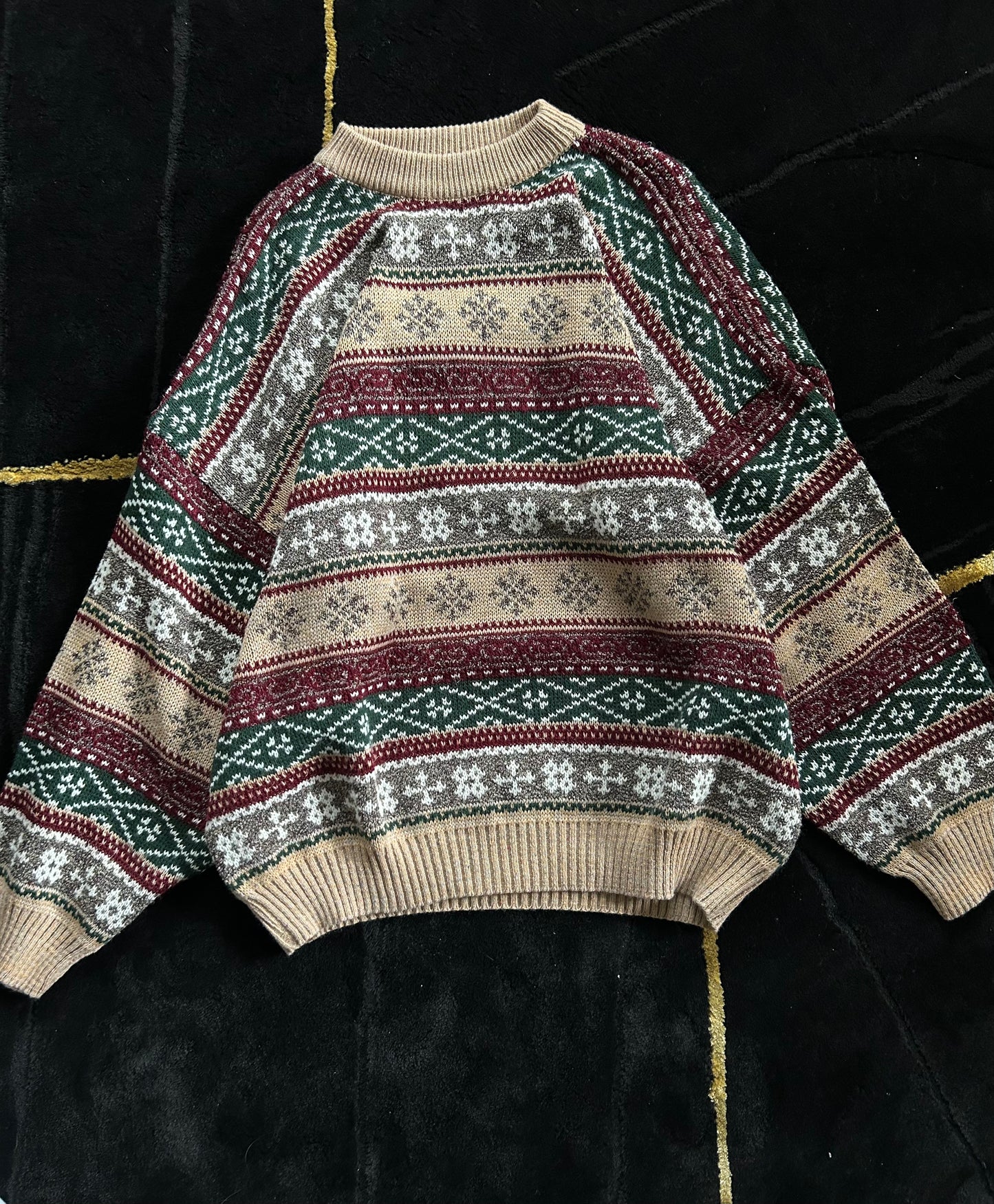 Oversize Strickpullover Weihnachtsmotiv